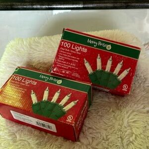 2 boxes of 100 Xmas lights strand for Xmas trees and more decorations and so on